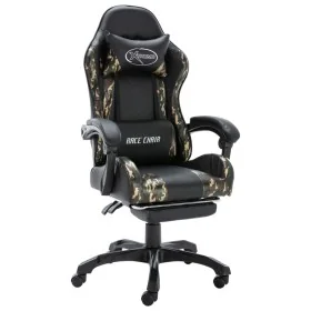 Silla gaming con reposapiés cuero sintético negro y camuflaje by , Office chairs - Ref: Foro24-320096, Price: 149,28 €, Disco...