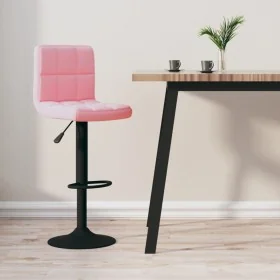 Taburete de cocina de terciopelo rosa by , Kitchen stools - Ref: Foro24-334299, Price: 77,80 €, Discount: %