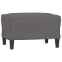 Sillón con taburete cuero sintético gris 60 cm by , Sofas - Ref: Foro24-3201202, Price: 202,18 €, Discount: %