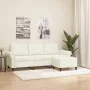 Sofá de 3 plazas con taburete de terciopelo crema 180 cm de , Sofás - Ref: Foro24-3201223, Precio: 359,12 €, Descuento: %