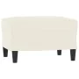 Sofá de 3 plazas con taburete de terciopelo crema 180 cm de , Sofás - Ref: Foro24-3201223, Precio: 359,12 €, Descuento: %