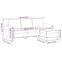 Sofá de 3 plazas con taburete de terciopelo crema 180 cm de , Sofás - Ref: Foro24-3201223, Precio: 359,12 €, Descuento: %