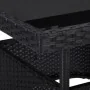 Mesa de comedor para jardín ratán sintético y vidrio negro de vidaXL, Mesas de jardín - Ref: Foro24-46177, Precio: 134,85 €, ...
