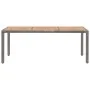Mesa de jardín ratán PE gris madera acacia maciza 190x90x75 cm de , Mesas de jardín - Ref: Foro24-46108, Precio: 222,12 €, De...
