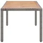 Mesa de jardín ratán PE gris madera acacia maciza 190x90x75 cm de , Mesas de jardín - Ref: Foro24-46108, Precio: 222,12 €, De...