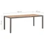 Mesa de jardín ratán PE gris madera acacia maciza 190x90x75 cm de , Mesas de jardín - Ref: Foro24-46108, Precio: 222,12 €, De...