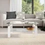 Mesa de centro vidrio templado blanco transparente 95x55x40 cm de , Mesas de centro - Ref: Foro24-330304, Precio: 156,43 €, D...