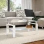 Mesa de centro vidrio templado blanco transparente 95x55x40 cm de , Mesas de centro - Ref: Foro24-330304, Precio: 156,43 €, D...