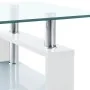 Mesa de centro vidrio templado blanco transparente 95x55x40 cm de , Mesas de centro - Ref: Foro24-330304, Precio: 156,43 €, D...