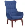 Sillón de relax con taburete tela azul de , Sillones - Ref: Foro24-3097727, Precio: 146,92 €, Descuento: %