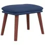 Sillón de relax con taburete tela azul de , Sillones - Ref: Foro24-3097727, Precio: 146,92 €, Descuento: %
