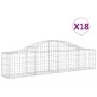 Cestas de gaviones 18 uds forma de arco hierro 200x30x40/60 cm by , Pots and planters - Ref: Foro24-3145381, Price: 895,86 €,...