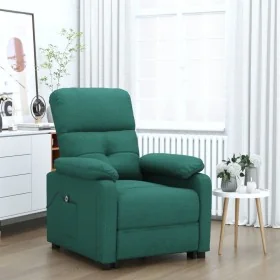 Sillón reclinable eléctrico tela verde oscuro de , Sillones - Ref: Foro24-3073808, Precio: 238,43 €, Descuento: %