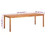 Mesa de jardín madera maciza de acacia 215x90x74 cm de , Mesas de jardín - Ref: Foro24-45963, Precio: 338,61 €, Descuento: %