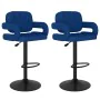 Taburetes de cocina 2 unidades tela azul de , Taburetes de cocina - Ref: Foro24-335621, Precio: 166,18 €, Descuento: %