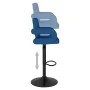 Taburetes de cocina 2 unidades tela azul de , Taburetes de cocina - Ref: Foro24-335621, Precio: 166,18 €, Descuento: %