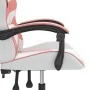 Silla gaming giratoria cuero sintético blanco y rosa by , Gaming chairs - Ref: Foro24-349552, Price: 104,22 €, Discount: %