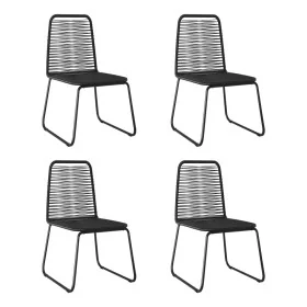Sillas de jardín 4 unidades ratán sintético negro de , Sillas de jardín - Ref: Foro24-313112, Precio: 241,18 €, Descuento: %