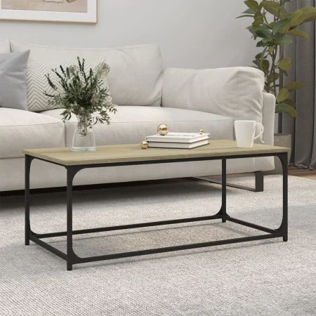 Mesa de centro madera y hierro roble Sonoma 102x50x40 cm by , Coffee table - Ref: Foro24-823298, Price: 45,98 €, Discount: %