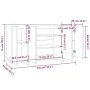 Aparador de madera contrachapada gris hormigón 135x41x75 cm de , Aparadores - Ref: Foro24-809597, Precio: 157,68 €, Descuento: %