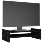 Soporte para monitor madera maciza de pino negro 50x27x15 cm de , Bases y elevadores para ordenadores - Ref: Foro24-814023, P...