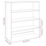 Aparador superior HAMAR pino macizo gris claro 90x30x100 cm de , Aparadores - Ref: Foro24-340435, Precio: 95,28 €, Descuento: %