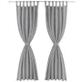 Cortinas de micro-raso con bucles 2 unidades 140x245 cm gris de , Cortinas y visillos - Ref: Foro24-132215, Precio: 32,04 €, ...