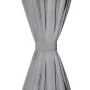 Cortinas de micro-raso con bucles 2 unidades 140x245 cm gris de , Cortinas y visillos - Ref: Foro24-132215, Precio: 32,04 €, ...