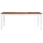 Mesa de comedor de madera de pino blanco y marrón 180x90x73 cm by , Kitchen and dining tables - Ref: Foro24-283408, Price: 27...