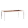 Mesa de comedor de madera de pino blanco y marrón 180x90x73 cm by , Kitchen and dining tables - Ref: Foro24-283408, Price: 27...