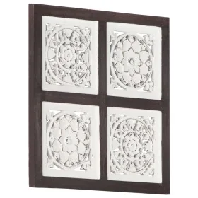 Panel de pared tallado a mano MDF marrón y blanco 40x40x1,5 cm by , Wall covering - Ref: Foro24-321653, Price: 23,93 €, Disco...