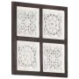 Panel de pared tallado a mano MDF marrón y blanco 40x40x1,5 cm by , Wall covering - Ref: Foro24-321653, Price: 23,93 €, Disco...