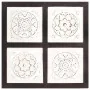 Panel de pared tallado a mano MDF marrón y blanco 40x40x1,5 cm by , Wall covering - Ref: Foro24-321653, Price: 23,93 €, Disco...