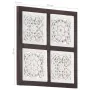 Panel de pared tallado a mano MDF marrón y blanco 40x40x1,5 cm by , Wall covering - Ref: Foro24-321653, Price: 23,93 €, Disco...