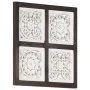 Panel de pared tallado a mano MDF marrón y blanco 40x40x1,5 cm by , Wall covering - Ref: Foro24-321653, Price: 23,93 €, Disco...