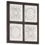 Panel de pared tallado a mano MDF marrón y blanco 40x40x1,5 cm by , Wall covering - Ref: Foro24-321653, Price: 23,93 €, Disco...