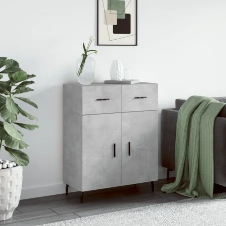 Aparador de madera de ingeniería gris hormigón 69,5x34x90 cm by , Sideboards - Ref: Foro24-828000, Price: 103,38 €, Discount: %