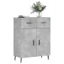 Aparador de madera de ingeniería gris hormigón 69,5x34x90 cm by , Sideboards - Ref: Foro24-828000, Price: 103,38 €, Discount: %