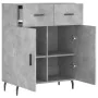 Aparador de madera de ingeniería gris hormigón 69,5x34x90 cm by , Sideboards - Ref: Foro24-828000, Price: 103,38 €, Discount: %