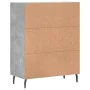 Aparador de madera de ingeniería gris hormigón 69,5x34x90 cm by , Sideboards - Ref: Foro24-828000, Price: 103,38 €, Discount: %