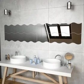 Espejos de pared 4 unidades vidrio ondulado 100x23 cm de , Espejos - Ref: Foro24-327465, Precio: 63,66 €, Descuento: %