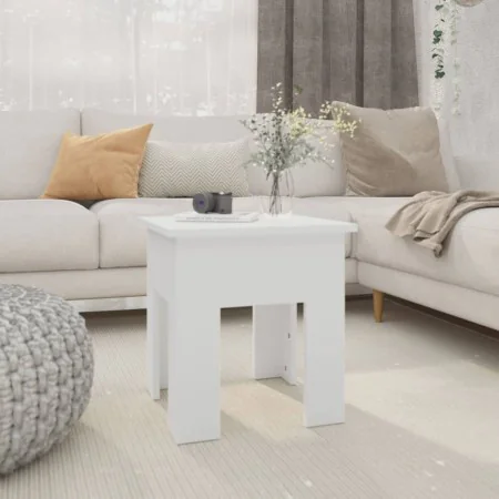 Mesa de centro madera de ingeniería blanca 40x40x42 cm de , Mesas de centro - Ref: Foro24-810244, Precio: 26,16 €, Descuento: %