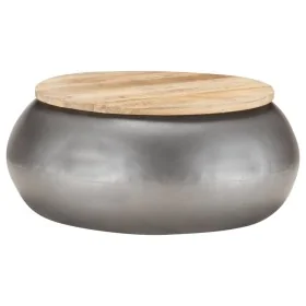 Mesa de centro de madera maciza de mango gris 68x68x30 cm de , Mesas de centro - Ref: Foro24-323531, Precio: 173,65 €, Descue...