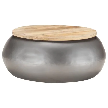 Mesa de centro de madera maciza de mango gris 68x68x30 cm de , Mesas de centro - Ref: Foro24-323531, Precio: 173,65 €, Descue...