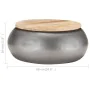 Mesa de centro de madera maciza de mango gris 68x68x30 cm de , Mesas de centro - Ref: Foro24-323531, Precio: 173,65 €, Descue...