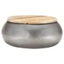 Mesa de centro de madera maciza de mango gris 68x68x30 cm de , Mesas de centro - Ref: Foro24-323531, Precio: 173,65 €, Descue...