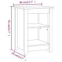 Mesita de noche madera maciza de pino 40x35x55 cm de , Mesitas de noche - Ref: Foro24-820956, Precio: 49,23 €, Descuento: %