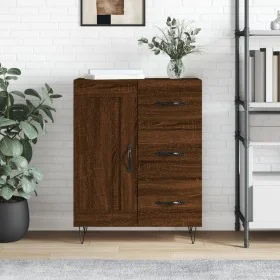 Aparador de madera de ingeniería marrón roble 69,5x34x90 cm by , Sideboards - Ref: Foro24-830259, Price: 92,01 €, Discount: %
