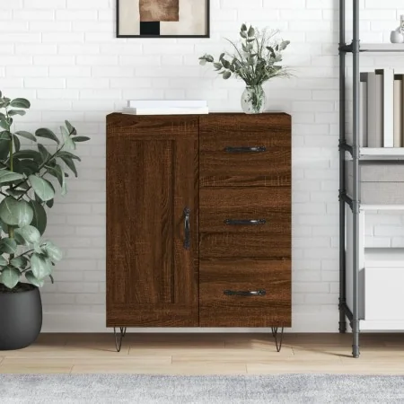 Aparador de madera de ingeniería marrón roble 69,5x34x90 cm by , Sideboards - Ref: Foro24-830259, Price: 92,01 €, Discount: %