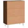 Aparador de madera de ingeniería marrón roble 69,5x34x90 cm by , Sideboards - Ref: Foro24-830259, Price: 92,01 €, Discount: %